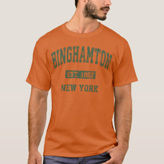 Binghamton New York NY Vintage Athletic Sports Des T-Shirt