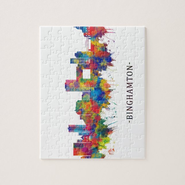 Binghamton New York Skyline Jigsaw Puzzle (Vertical)