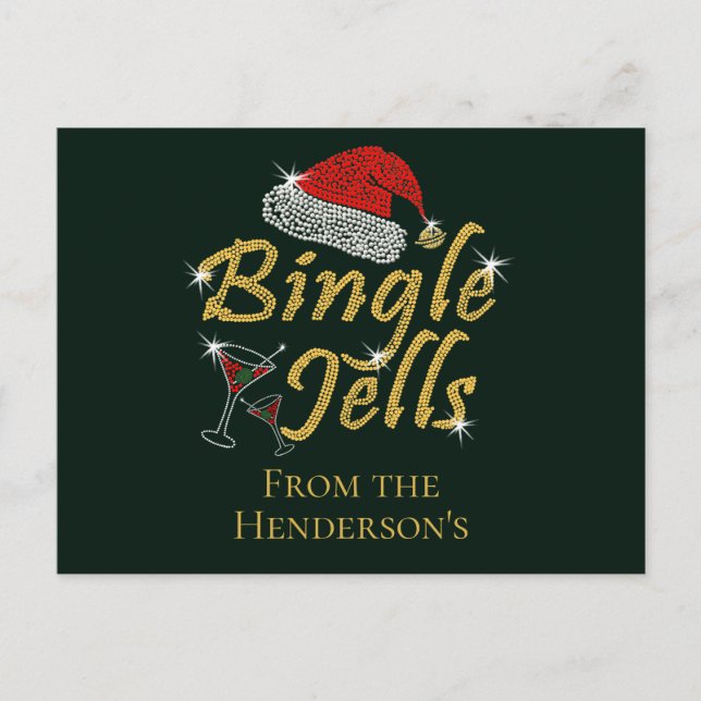 Bingle Jells Tipsy Christmas Postcard (Front)