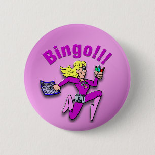Bingo!!! 6 Cm Round Badge