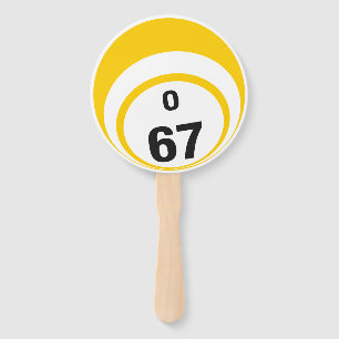 Bingo Ball Hand Fan O67 and 069
