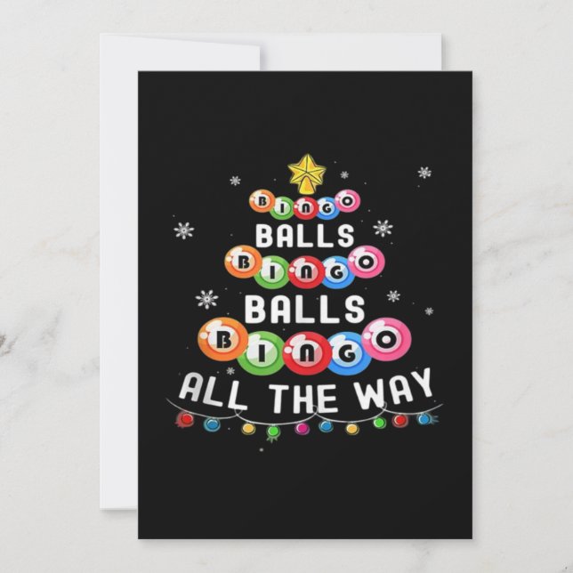 Bingo Balls Bingo All The Way  Invitation (Front)
