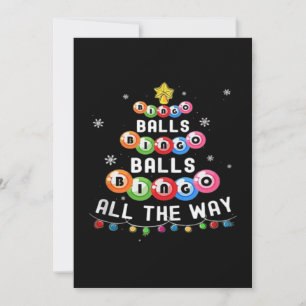 Bingo Balls Bingo All The Way  Invitation