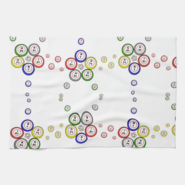 Bingo Balls Tea Towel (Horizontal)