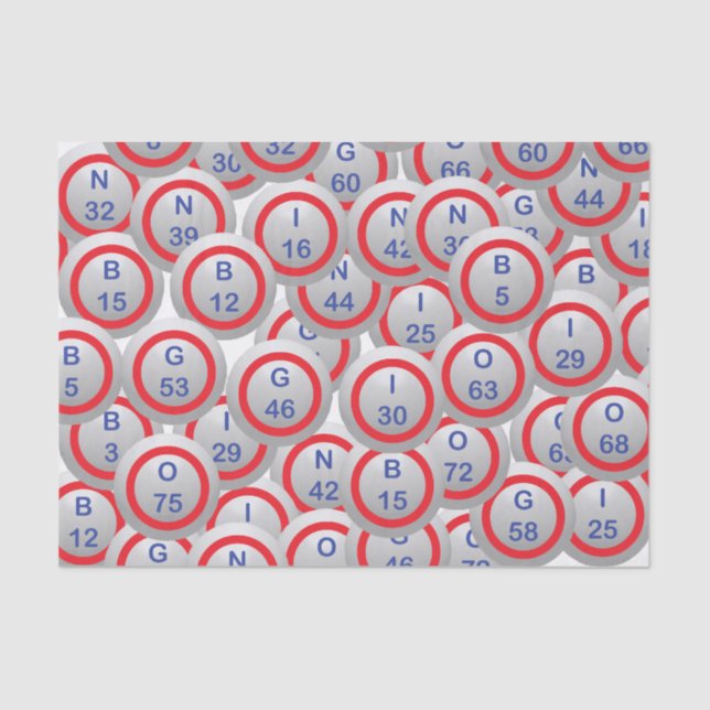 Bingo Balls Tissue Paper (Front)