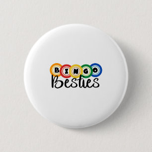 Bingo Besties Bingo Buddy Funny Bingo 6 Cm Round Badge