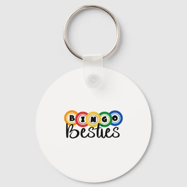 Bingo Besties Bingo Buddy Funny Bingo  Key Ring (Front)