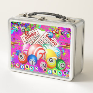 BINGO BINGO Designed By CBDOilPrincess  Metal Lunch Box