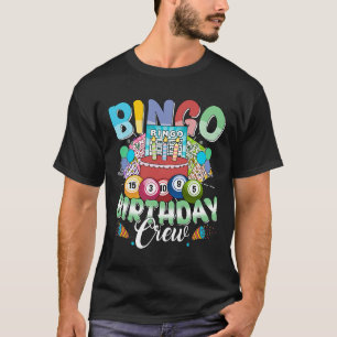 Bingo Birthday Crew Bingo Player Vintage Christmas T-Shirt