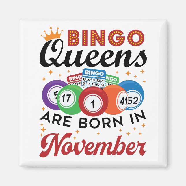 Bingo Birthday Women November Magnet (Front)