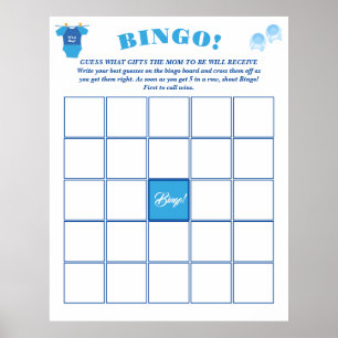 Bingo Boy Baby Shower Prediction and Advice. Poster