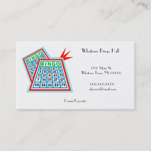Bingo Business Card (Front)
