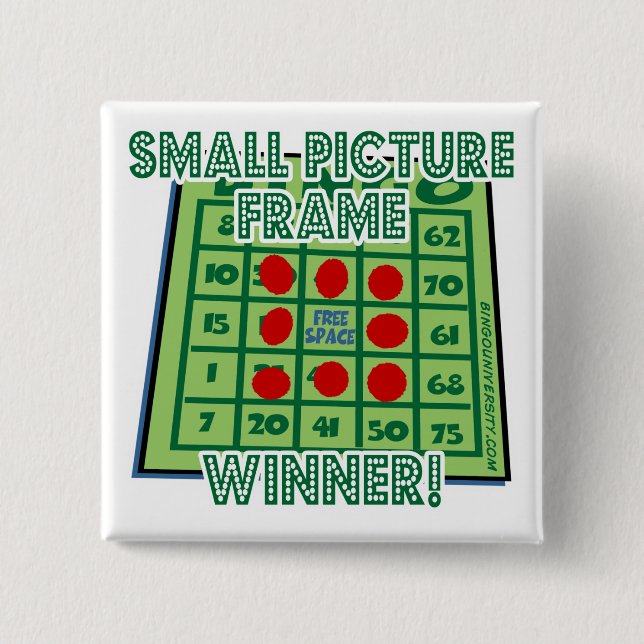 Bingo Button Small Picture Frame Winner! (Front)