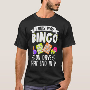 Bingo Caller Player Lucky Bingo 21 T-Shirt