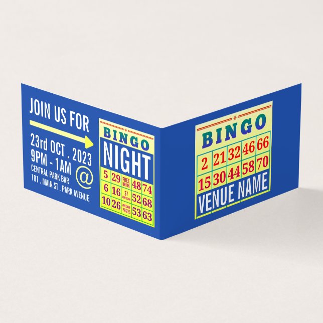 Bingo Card, Bingo Manager Detailed Business Card (Outside)
