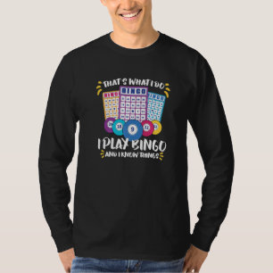 Bingo Card Game Grandma Bingo Player Bingo Cards   T-Shirt