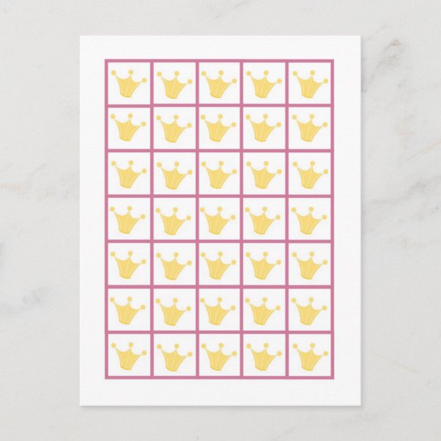 Bingo Card Markers Jungle Queen Tiger Safari Zoo (Front)