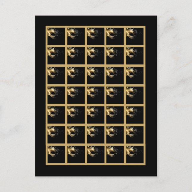 Bingo Card Markers Mis XV Gold Black (Front)