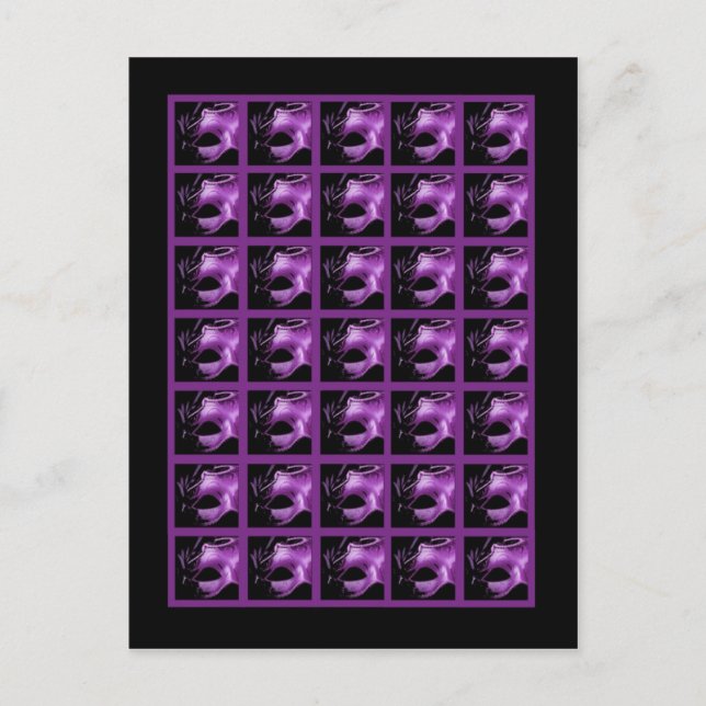 Bingo Card Markers Mis XV Purple Lilac Black (Front)