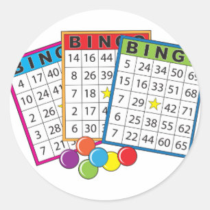 Bingo Cards Classic Round Sticker