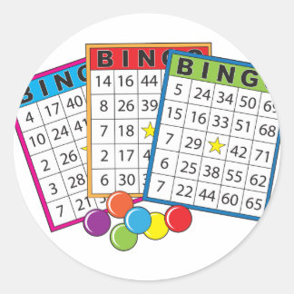 Bingo Cards Classic Round Sticker