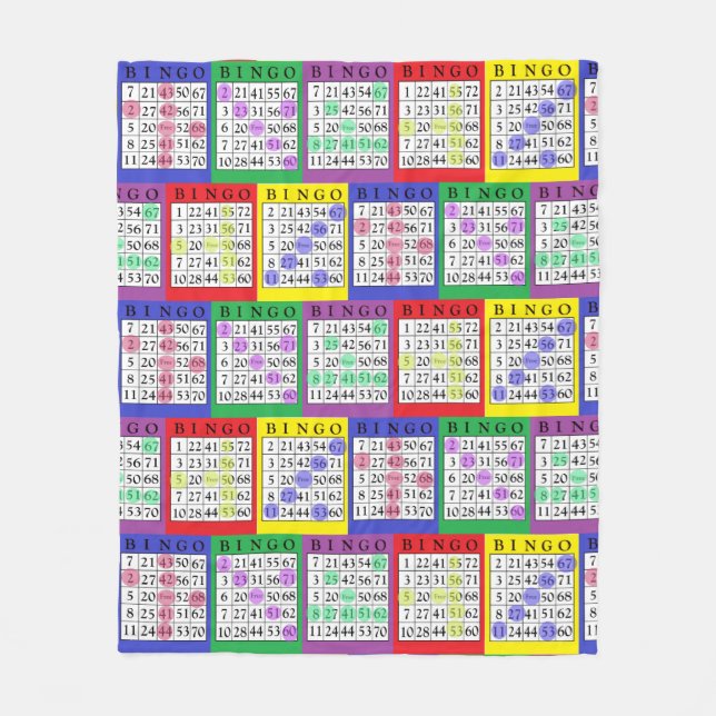BINGO Cards Colourful Lucky Blanket (Front)