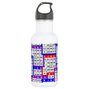 Bingo Cards pattern 532 Ml Water Bottle