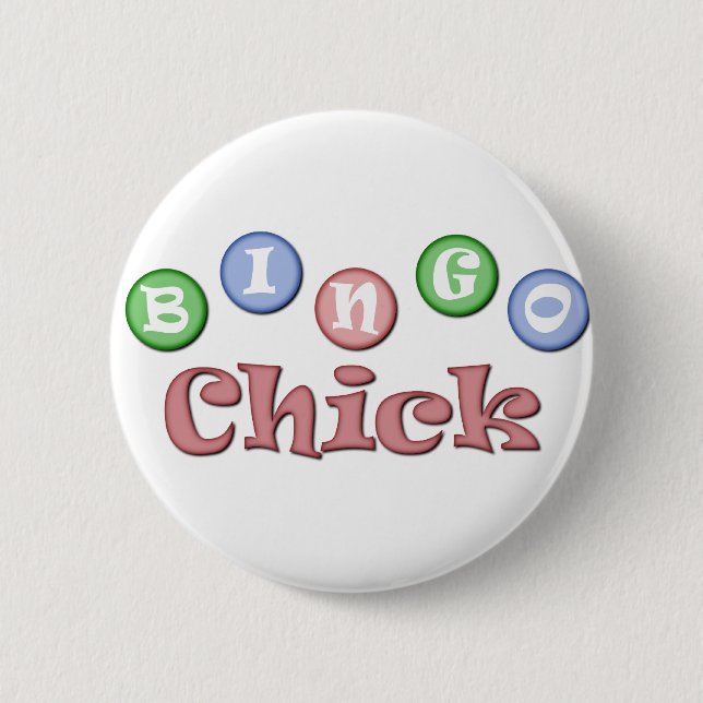 Bingo Chick 6 Cm Round Badge (Front)