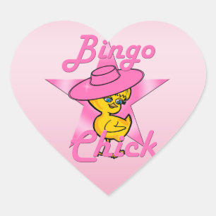 Bingo Chick #8 Heart Sticker