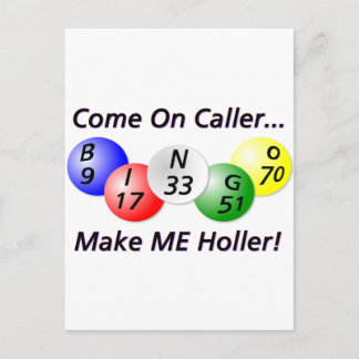 Bingo! Come on Caller, Make ME Holler! Postcard