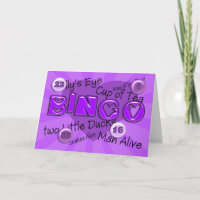 Bingo Fan Birthday Card Kelly's Eye Number One