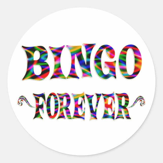 BINGO Forever Classic Round Sticker (Front)
