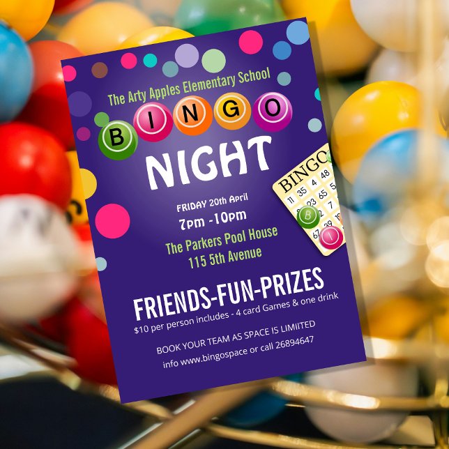 Bingo fun night invite fundraiser (Creator Uploaded)