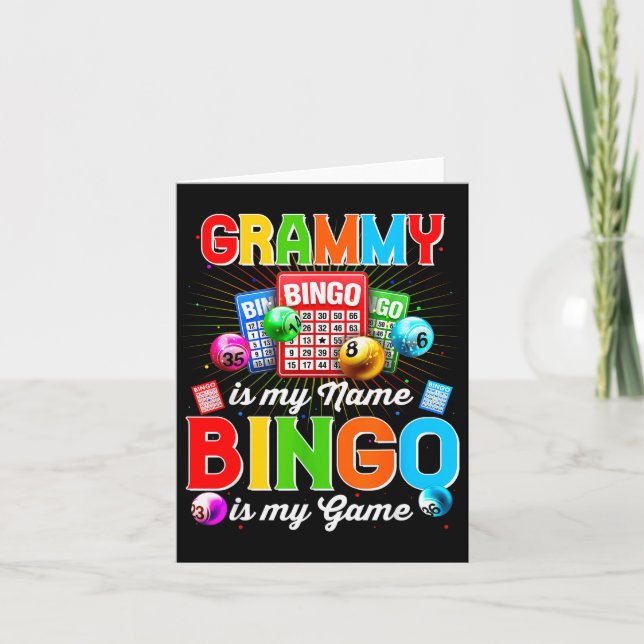 Bingo Funny Grammy Is My Name Bingo Is My Game Xma Card (Front)