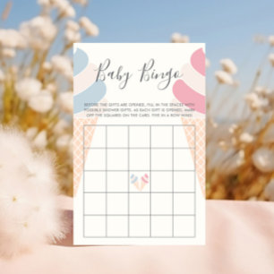 Bingo Game Ice Cream Pastel Colour Gender Reveal