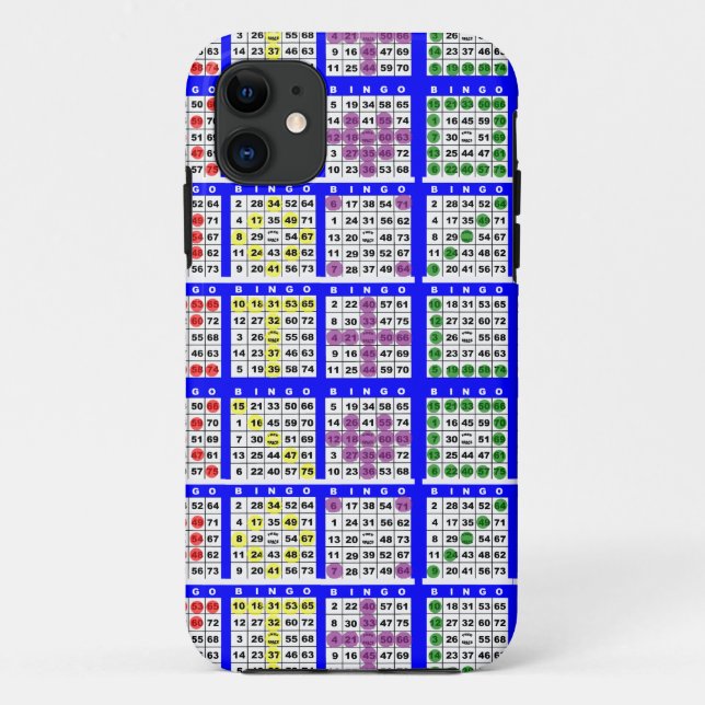 Bingo Game Patterns Large Grid Case-Mate iPhone Case (Back)