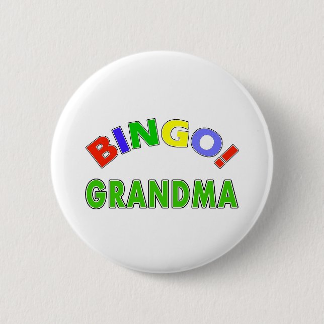 Bingo Grandma 6 Cm Round Badge (Front)
