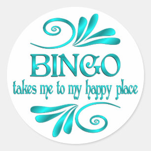 Bingo Happy Place Classic Round Sticker