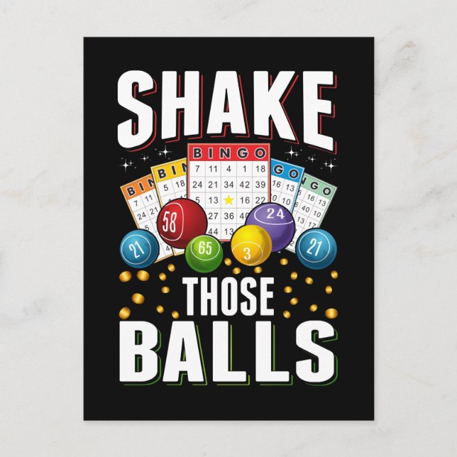 Bingo Humor Men Women Funny Bingo Player Postcard (Front)