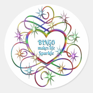 Bingo Makes Life Sparkle Classic Round Sticker