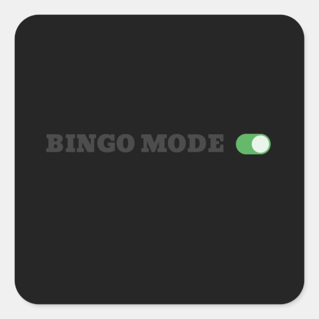 Bingo Mode Funny Square Sticker (Front)