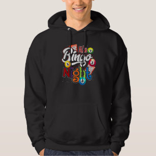 Bingo Night Bingo Player Lottery Winner Gambling B Hoodie