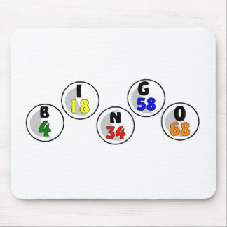Bingo Numbers Mouse Pad