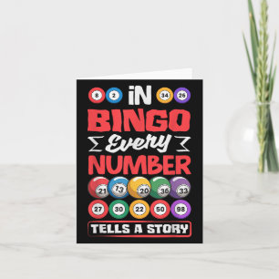 Bingo Numbers Tells Story - Favourite Lottery Gamb Card