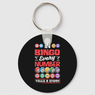 Bingo Numbers Tells Story - Favourite Lottery Gamb Key Ring