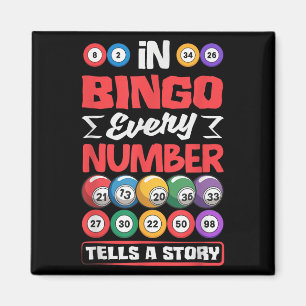 Bingo Numbers Tells Story - Favourite Lottery Gamb Magnet