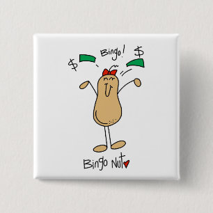 Bingo Nut T-shirts and Gifts 15 Cm Square Badge