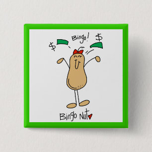 Bingo Nut T-shirts and Gifts 15 Cm Square Badge