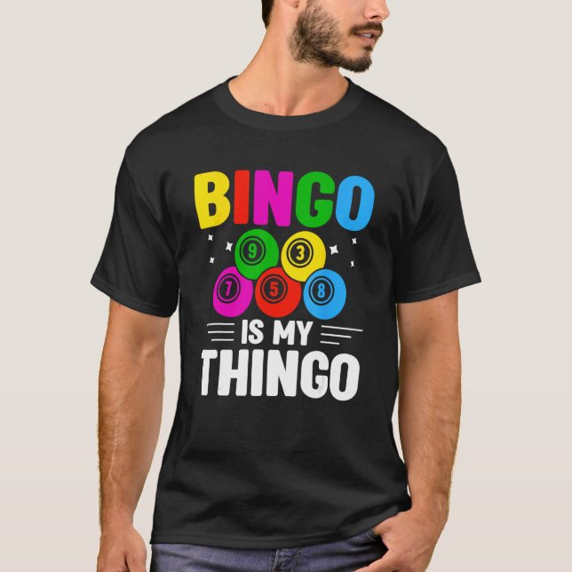 Bingo Player Bingo Halls Casino Game Card Game Bin T-Shirt (Front)