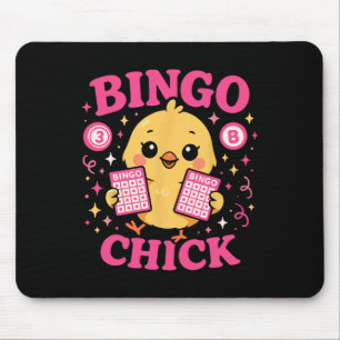 Bingo Player Chicken Girl Bingo Chick Mouse Pad